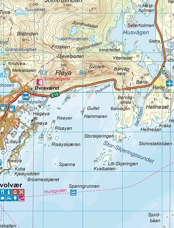 Nordeca Vågan 1:50 000 Turkart Ugland IT