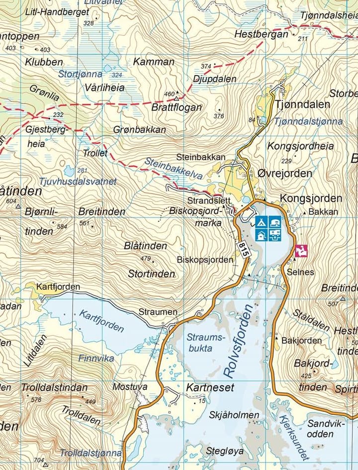 Nordeca Vestvågøy 1:50 000 Turkart Ugland IT