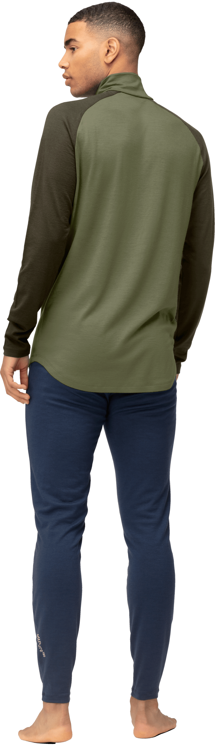 Norrøna Men's Femund pureUll Zip Neck Loden Green Norrøna