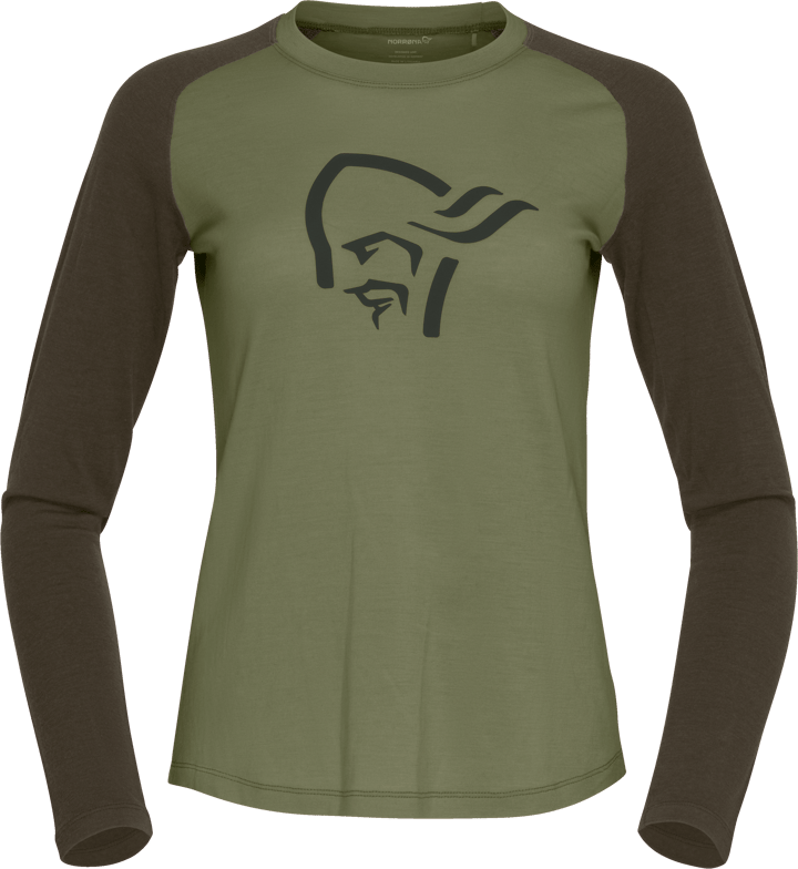 Norrøna Women's Femund pureUll Long Sleeve Loden Green Norrøna