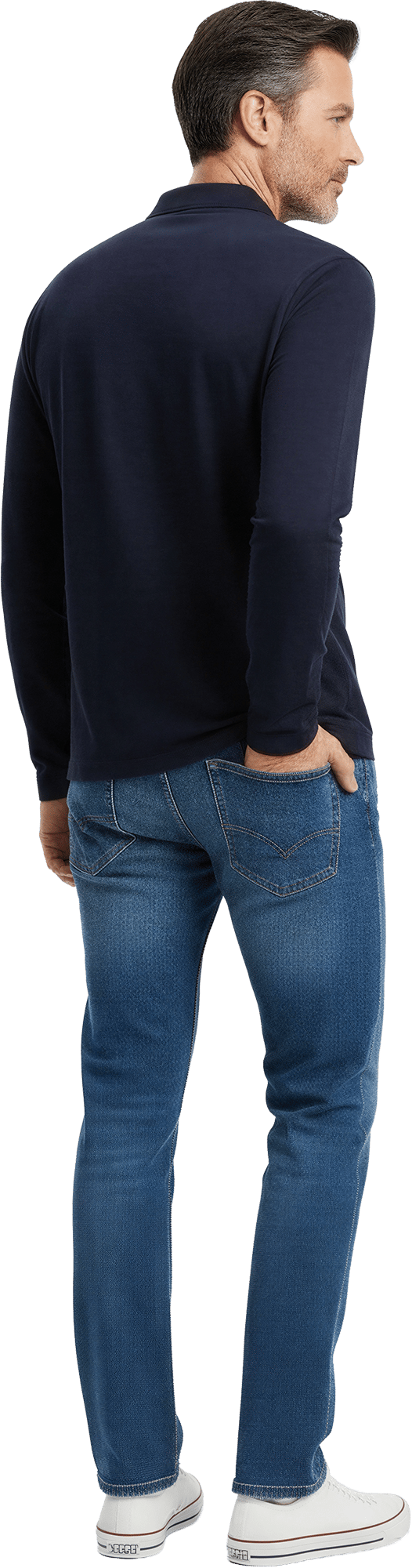 Dobsom Men's Skill Long Sleeve Performance  Navy Dobsom