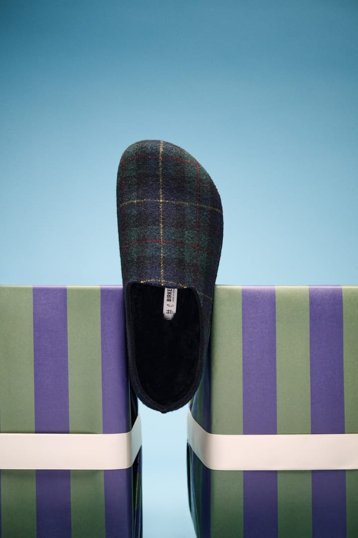 Birkenstock Amsterdam Wrap Dip Fe Laf Green Navy Plaid Birkenstock
