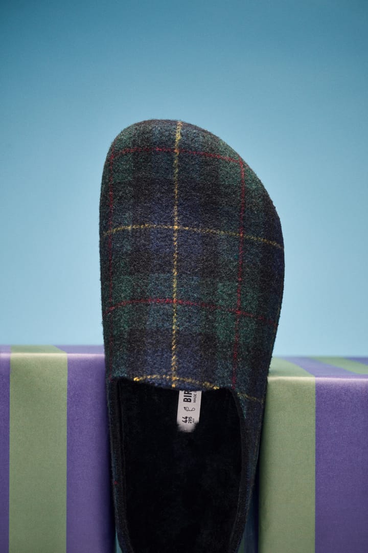 Birkenstock Amsterdam Wrap Dip Fe Laf Green Navy Plaid Birkenstock