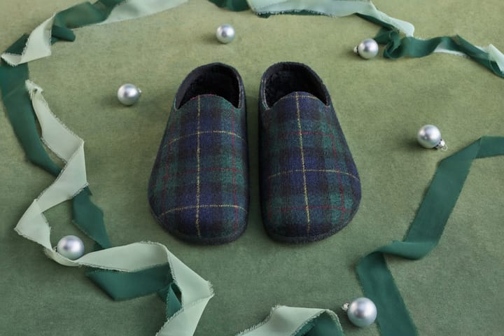 Birkenstock Amsterdam Wrap Dip Fe Laf Green Navy Plaid Birkenstock