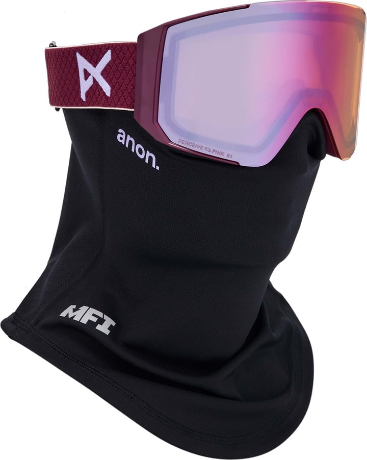 Anon Sync Goggles + Bonus Lens + MFI Face Mask Dchry/Perceive Cloudy Pink Anon