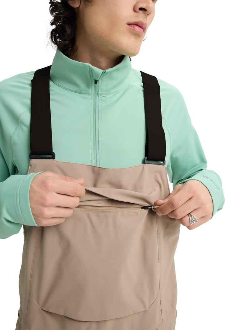 Burton Men's Reserve 2L Bib Pants Summit Taupe Burton