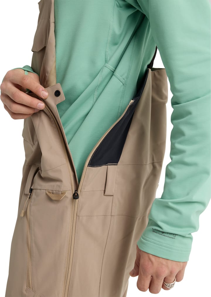 Burton Men's Reserve 2L Bib Pants Summit Taupe Burton
