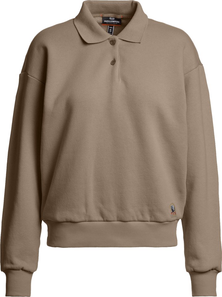 Parajumpers Women's Saranda Long Sleeve Polo Shirt Slate Mud Parajumpers