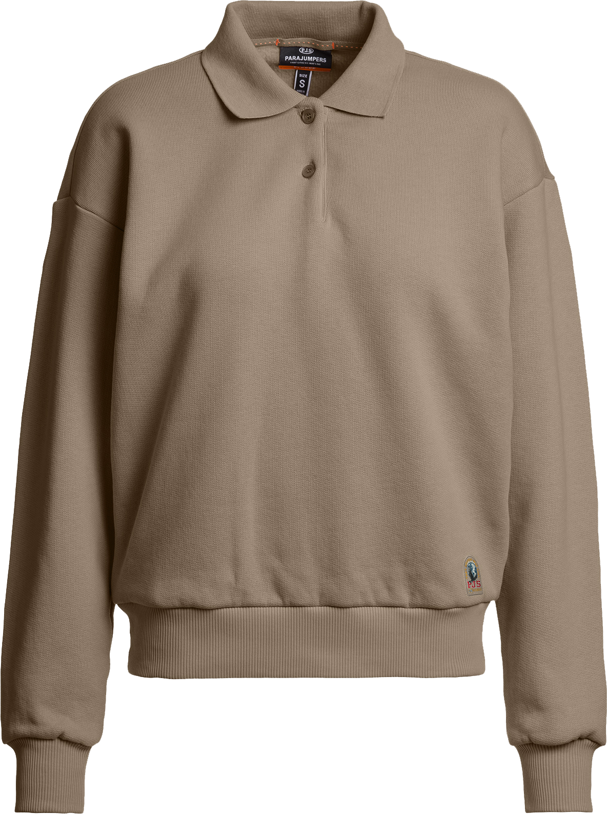 Parajumpers Women's Saranda Long Sleeve Polo Shirt Slate Mud