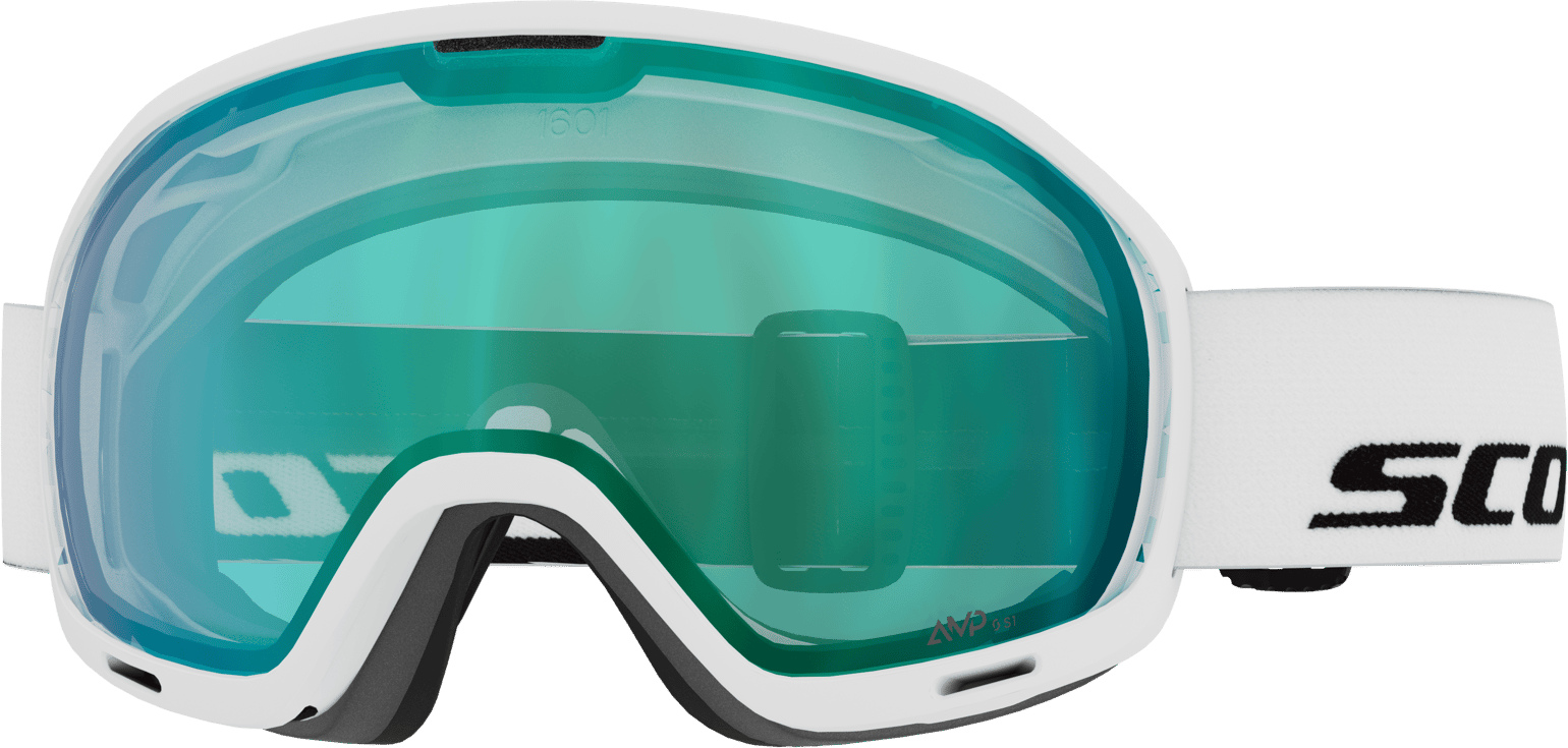 Scott Goggle Unlimited II Otg White/AMP aurora green chrome S1