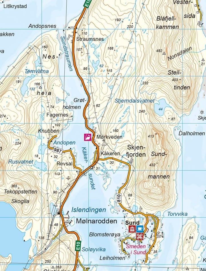 Nordeca Vest-Lofoten 1:50 000 Turkart Ugland IT