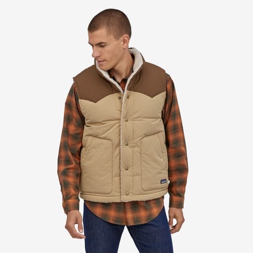 Patagonia Men's Reversible Bivy Down Vest Basin Green Patagonia