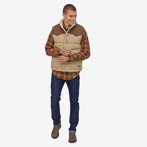 Patagonia Men's Reversible Bivy Down Vest Basin Green Patagonia