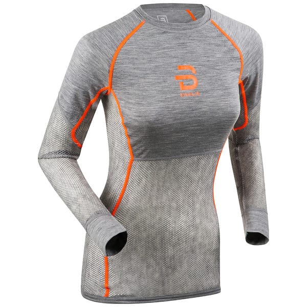 Dæhlie Airnet Wool Long Sleeve Women's Shocking Orange Dæhlie Sportswear Dæhlie Airnet Wool Long Sleeve Women's Shocking Orange Dæhlie Sportswear