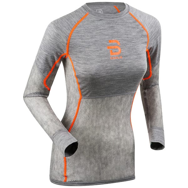 Dæhlie Women's Airnet Wool Long Sleeve Shocking Orange Dæhlie Sportswear