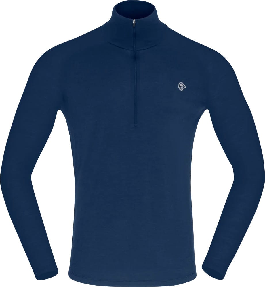 Norrøna Men's Femund PureUll Zip Neck Indigo Night