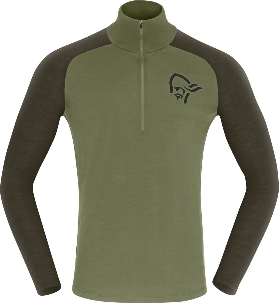 Norrøna Men's Femund PureUll Zip Neck Loden Green
