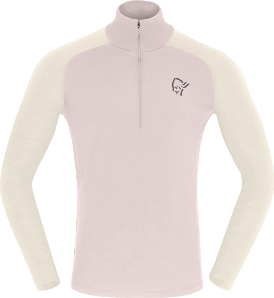 Norrøna Men's Femund PureUll Zip Neck Oatmeal/whisper White
