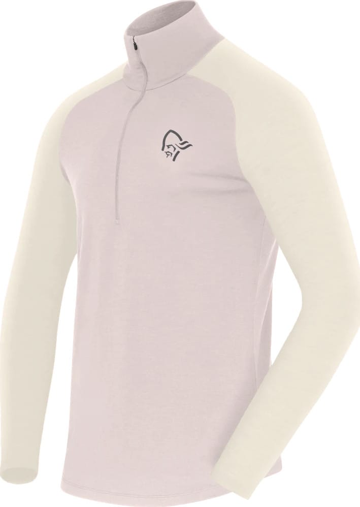 Norrøna Men's Femund PureUll Zip Neck Oatmeal/whisper White Norrøna