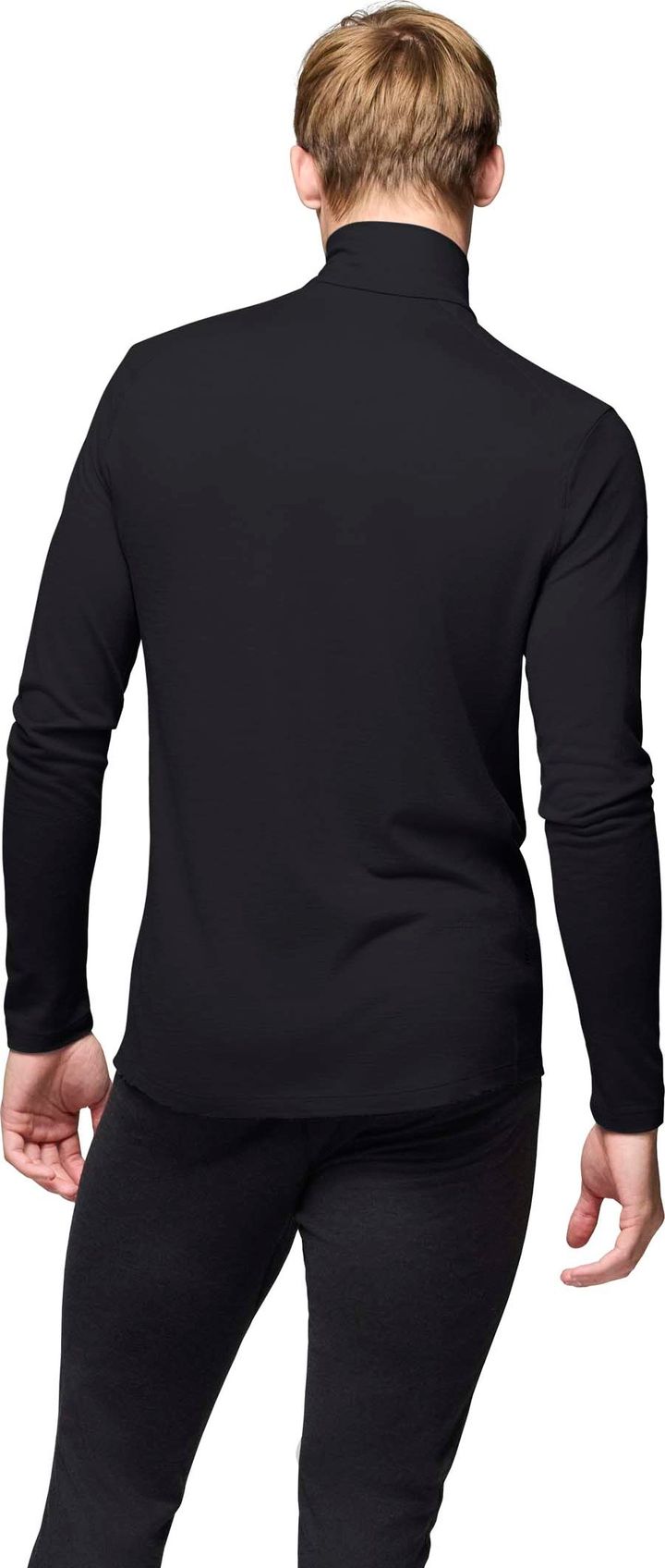 Norrøna Men's Femund PureUll Zip Neck Caviar Black Norrøna