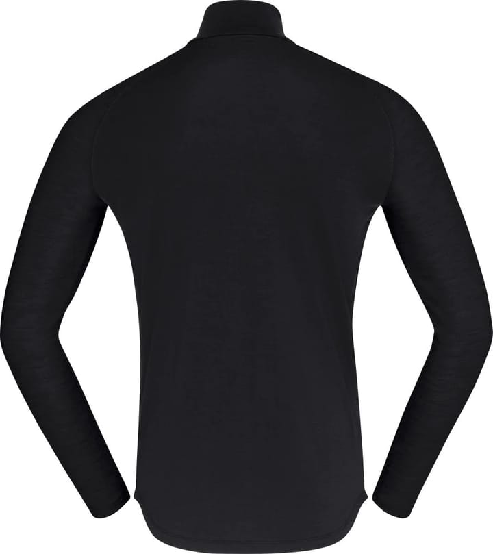 Norrøna Men's Femund PureUll Zip Neck Caviar Black Norrøna