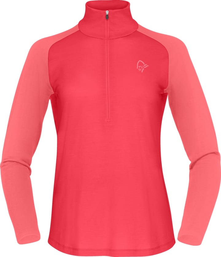 Norrøna Women's Femund PureUll Zip Neck Watermelon Norrøna