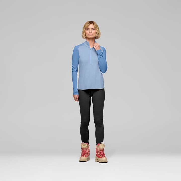 Norrøna Women's Femund PureUll Zip Neck Cashmere Blue/allure Norrøna