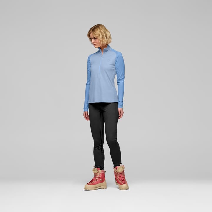 Norrøna Women's Femund PureUll Zip Neck Cashmere Blue/allure Norrøna