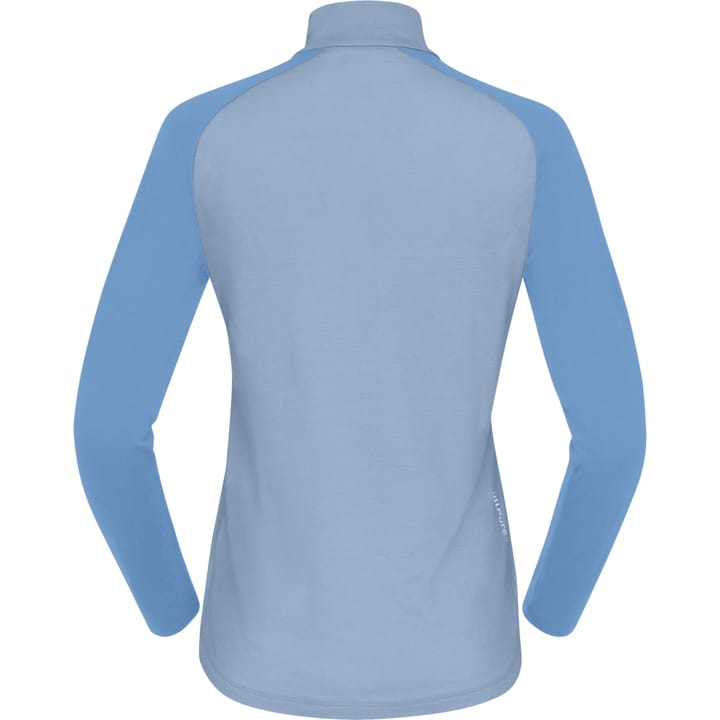 Norrøna Women's Femund PureUll Zip Neck Cashmere Blue/allure Norrøna