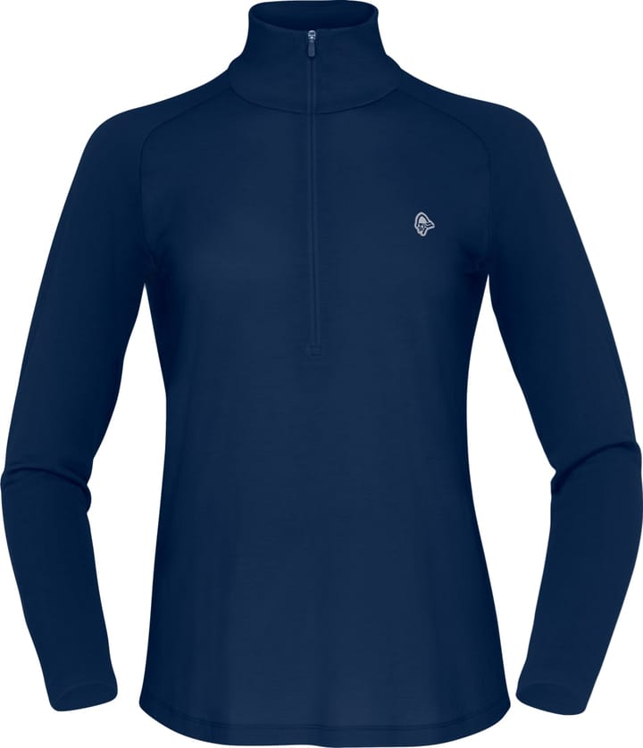 Norrøna Women's Femund PureUll Zip Neck Indigo Night Norrøna