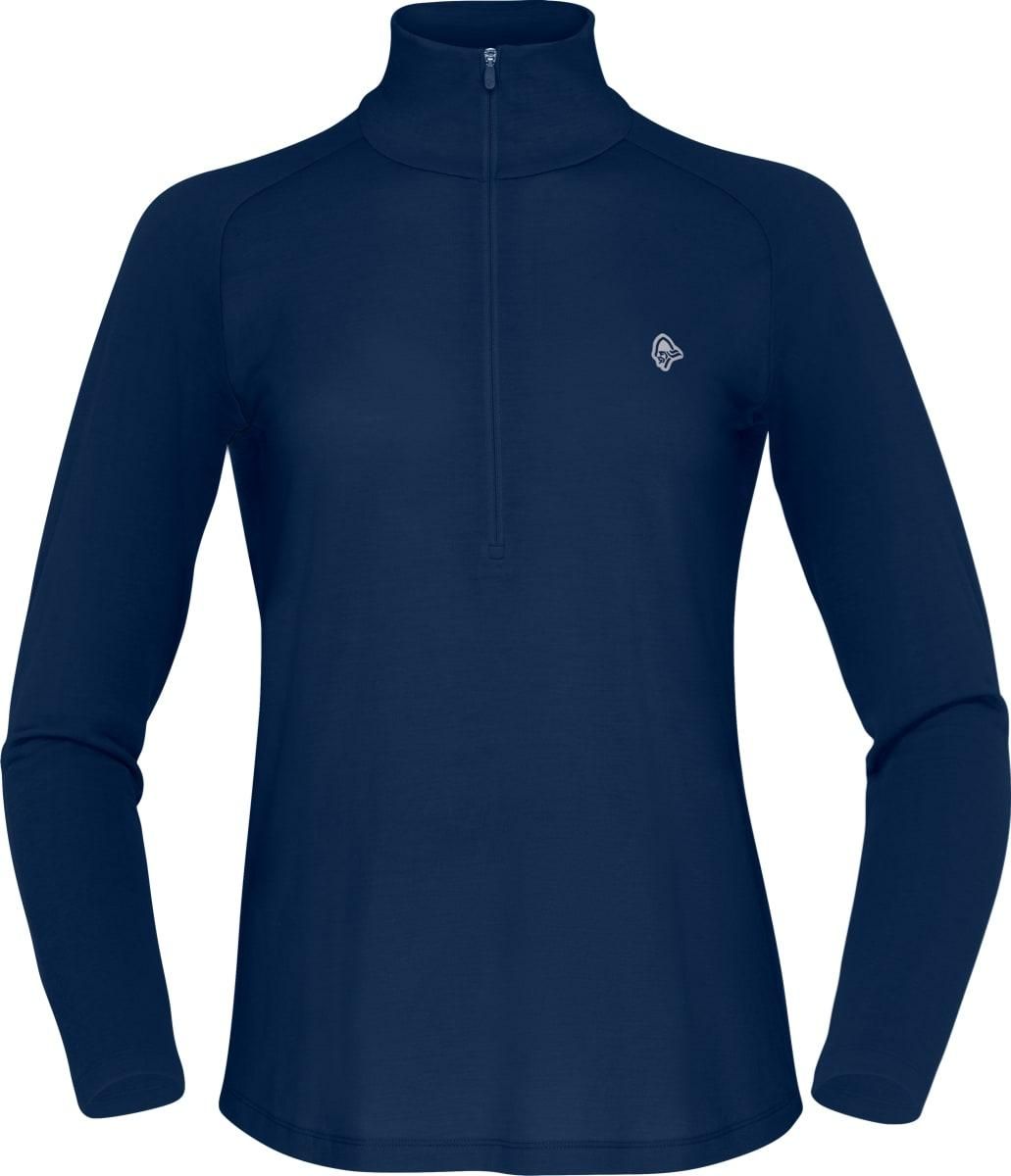 Norrøna Women's Femund PureUll Zip Neck Indigo Night
