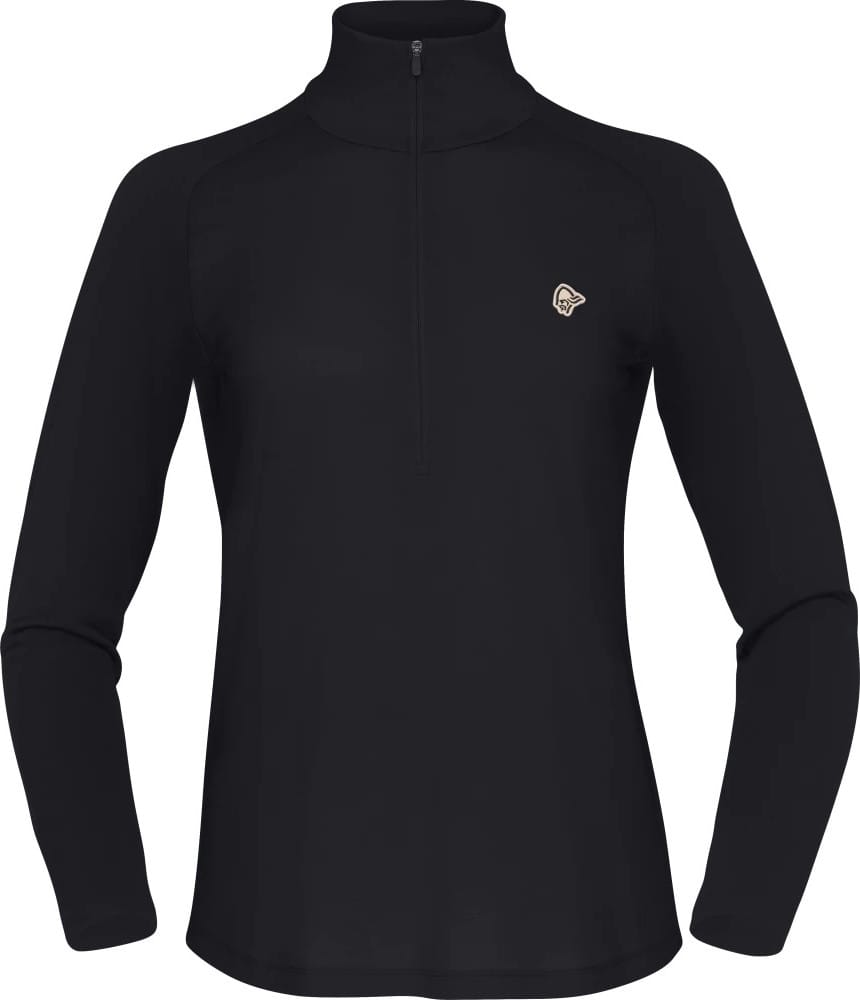Norrøna Women's Femund PureUll Zip Neck Caviar Black