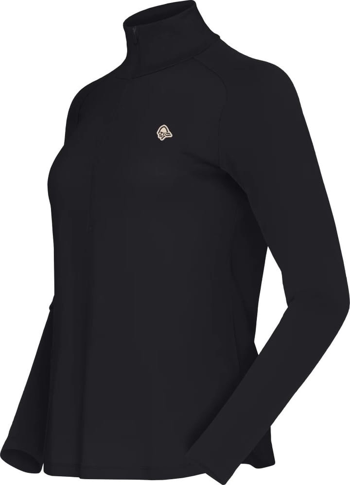 Norrøna Women's Femund PureUll Zip Neck Caviar Black Norrøna