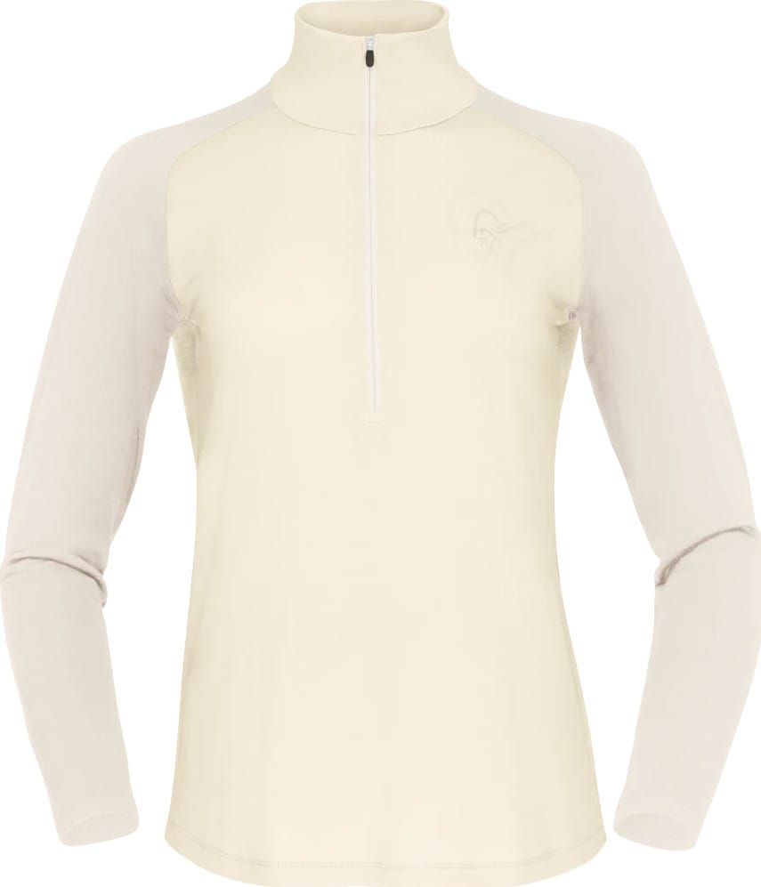 Norrøna Women's Femund PureUll Zip Neck Whisper White