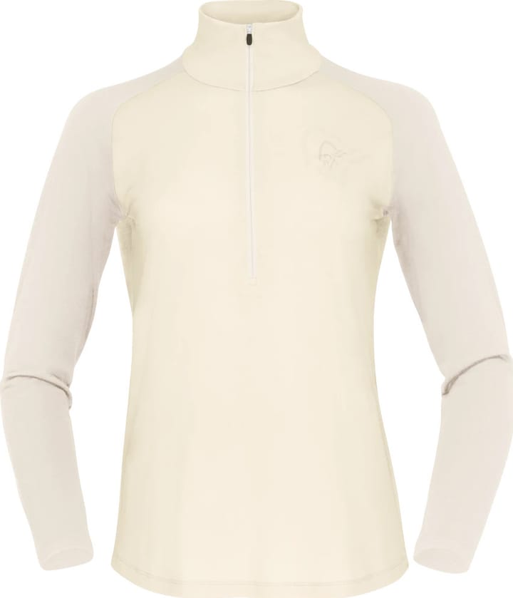 Norrøna Women's Femund PureUll Zip Neck Whisper White Norrøna