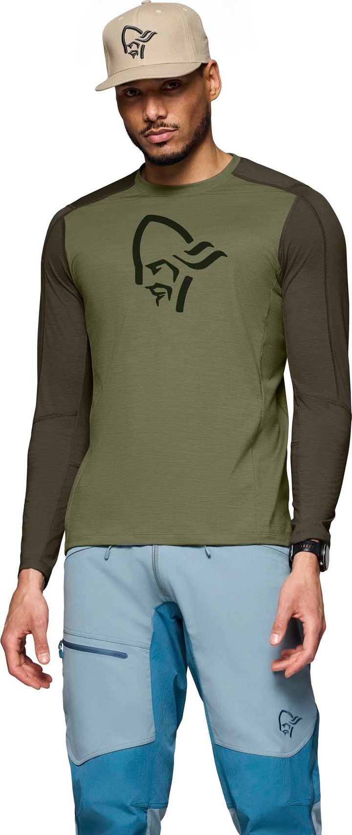 Norrøna Men's Femund PureUll Long Sleeve Loden Green Norrøna