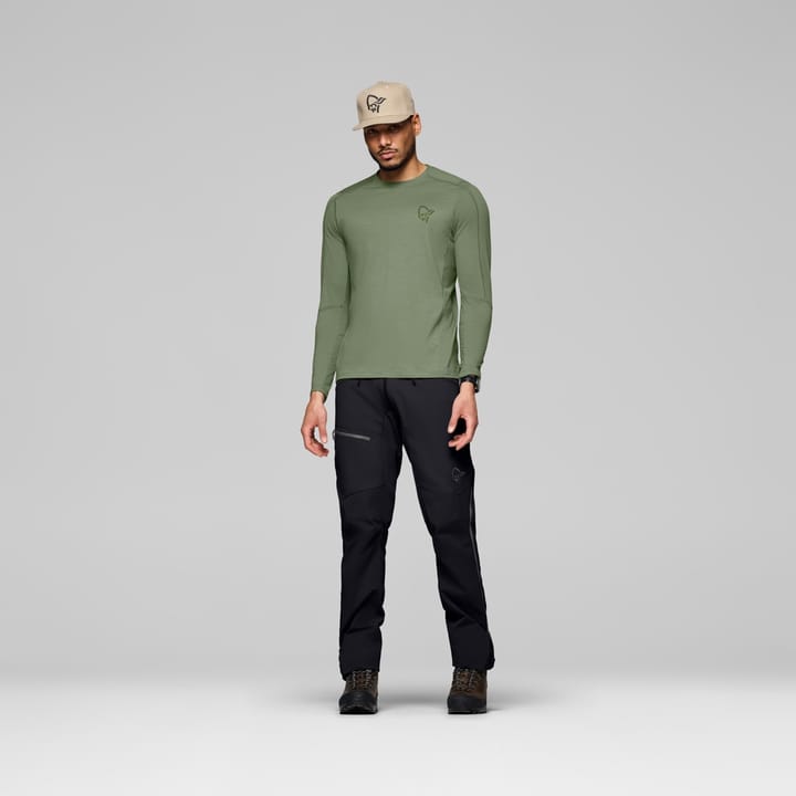 Norrøna Men's Femund PureUll Long Sleeve Deep Lichen Green Norrøna
