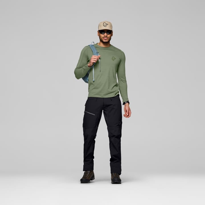 Norrøna Men's Femund PureUll Long Sleeve Deep Lichen Green Norrøna