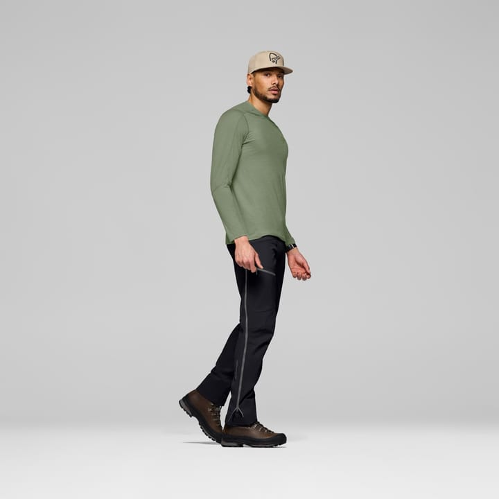 Norrøna Men's Femund PureUll Long Sleeve Deep Lichen Green Norrøna