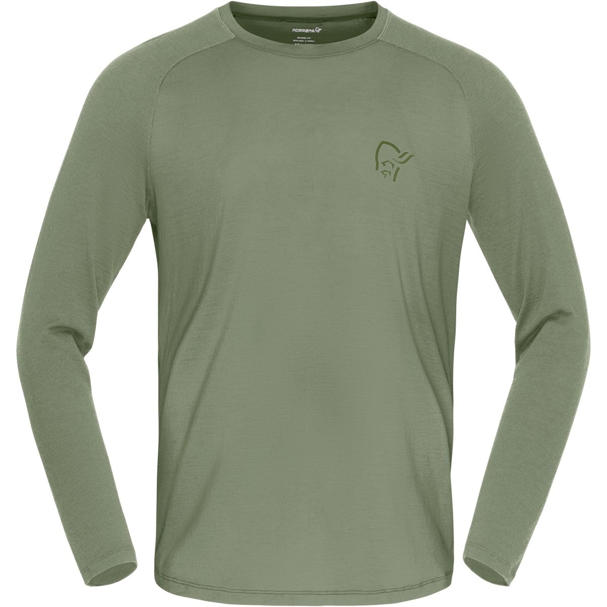 Norrøna Men's Femund PureUll Long Sleeve Deep Lichen Green