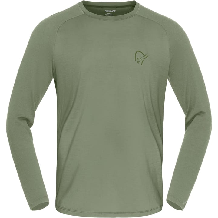 Norrøna Men's Femund PureUll Long Sleeve Deep Lichen Green Norrøna