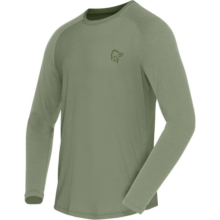 Norrøna Men's Femund PureUll Long Sleeve Deep Lichen Green Norrøna