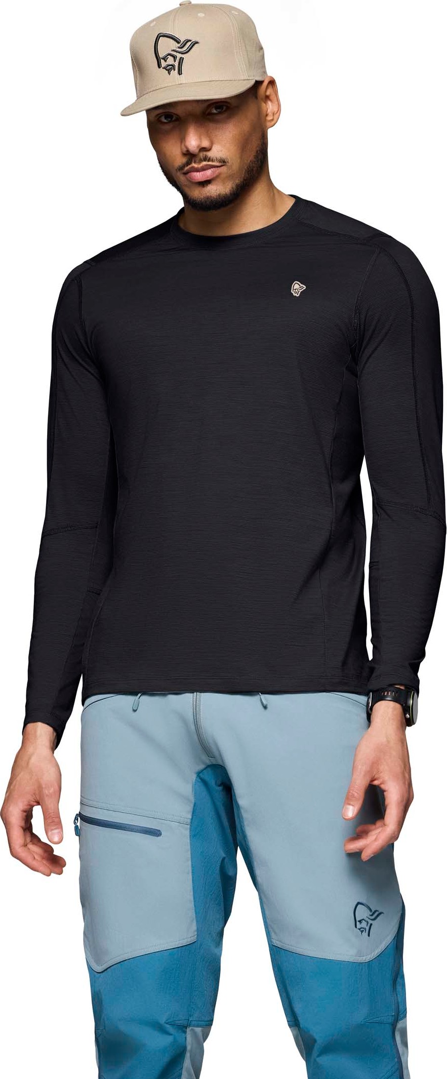 Norrøna Men's Femund PureUll Long Sleeve Caviar Black