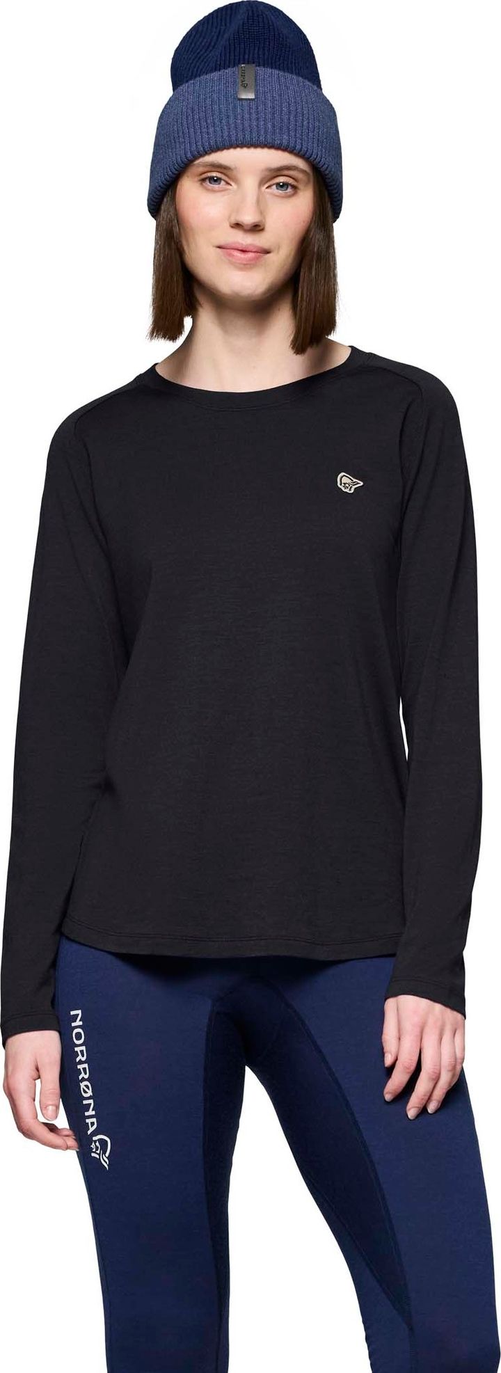 Norrøna Women's Femund PureUll Long Sleeve Caviar Black Norrøna