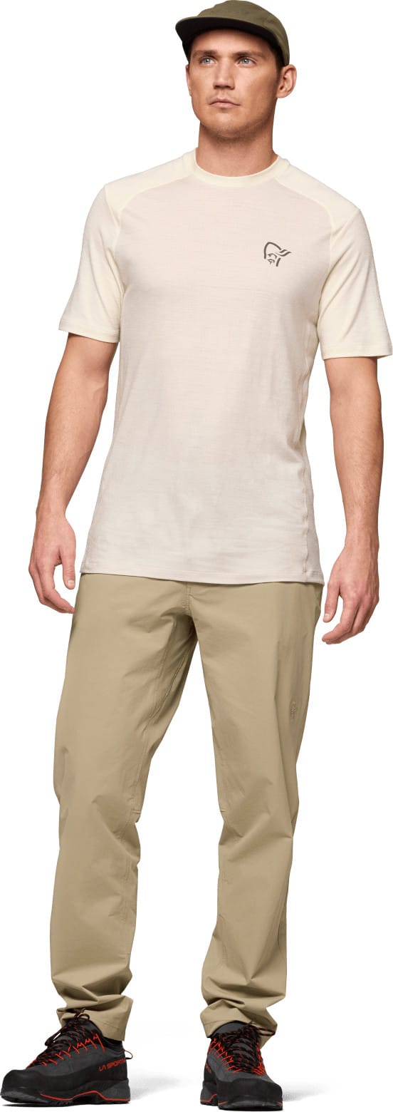 Norrøna Men's Femund PureUll T-Shirt Oatmeal/whisper White Norrøna