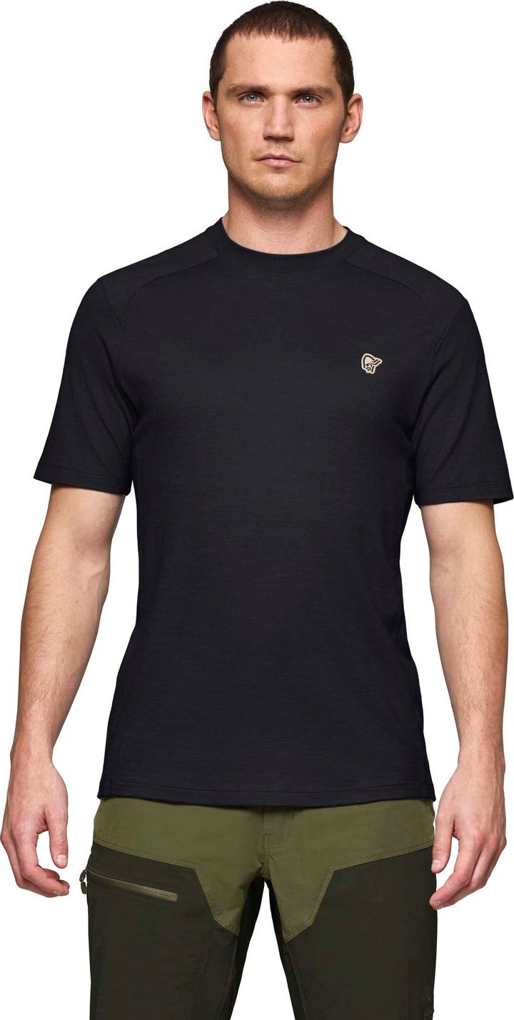 Norrøna Men's Femund PureUll T-Shirt Caviar Black Norrøna