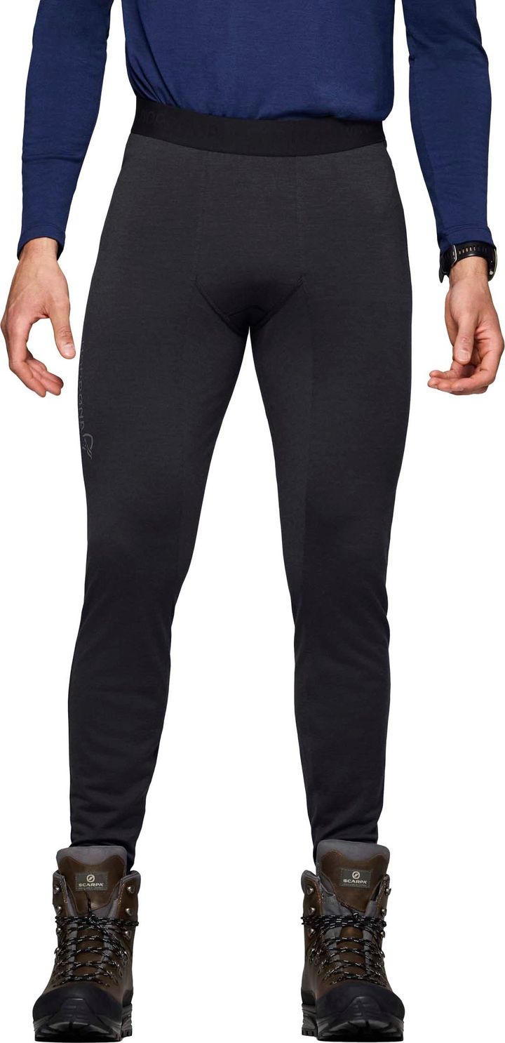 Norrøna Men's Femund PureUll Longs Caviar Black Norrøna