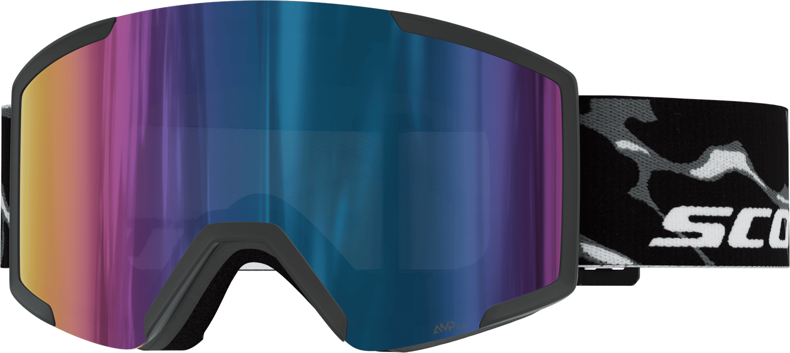 Scott Goggle Shield Granite Black/White/AMP teal chrome S2