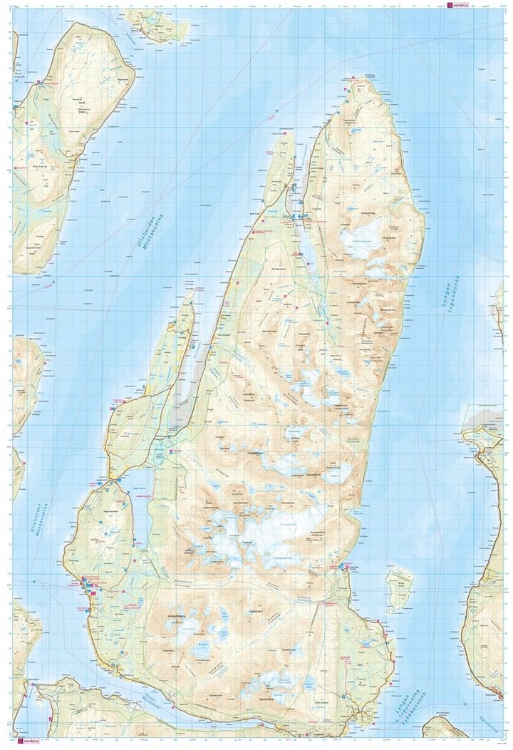 Nordeca Lyngenhalvøya Nord 1:50 000 Turkart Ugland IT
