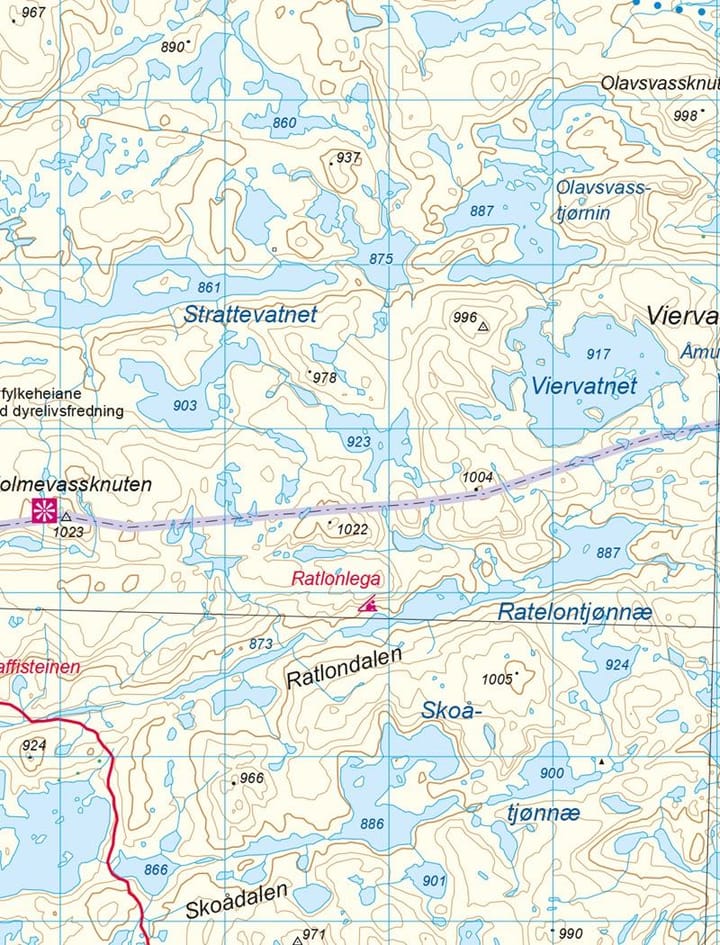 Nordeca Setesdal Vesthei Sør 1:50 000 Turkart Ugland IT